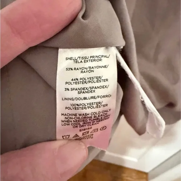 Ann Taylor Taupe Plaid Peplum Dress - Size 12 - Picture 11 of 11